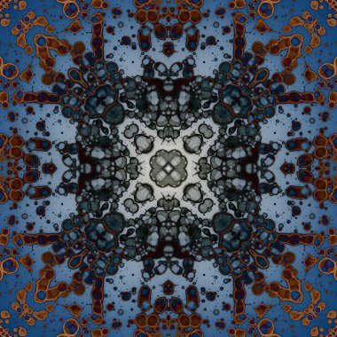 Kusursuz soyut kare deseni. Modern sanatta alkol mürekkebi. Mandala