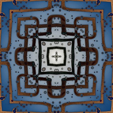 Kusursuz soyut kare deseni. Modern sanatta alkol mürekkebi. Mandala