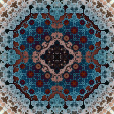 Kusursuz soyut kare deseni. Modern sanatta alkol mürekkebi. Mandala