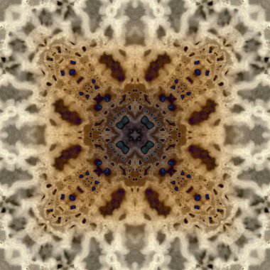 Kusursuz soyut kare deseni. Modern sanatta alkol mürekkebi. Mandala