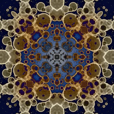 Kusursuz soyut kare deseni. Modern sanatta alkol mürekkebi. Mandala