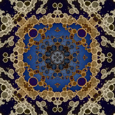 Kusursuz soyut kare deseni. Modern sanatta alkol mürekkebi. Mandala