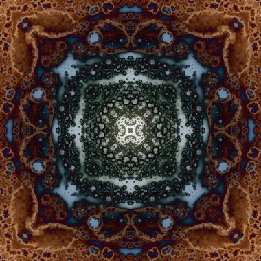 Kusursuz soyut kare deseni. Modern sanatta alkol mürekkebi. Mandala