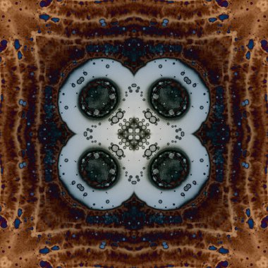 Kusursuz soyut kare deseni. Modern sanatta alkol mürekkebi. Mandala