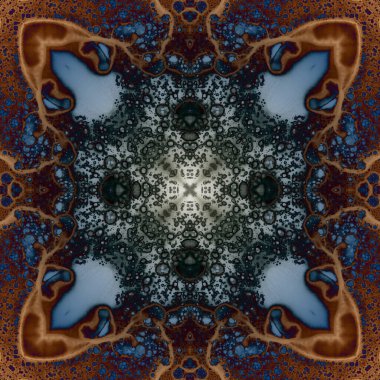 Kusursuz soyut kare deseni. Modern sanatta alkol mürekkebi. Mandala