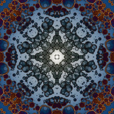 Kusursuz soyut kare deseni. Modern sanatta alkol mürekkebi. Mandala