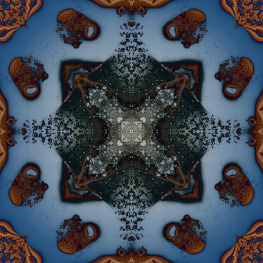 Kusursuz soyut kare deseni. Modern sanatta alkol mürekkebi. Mandala