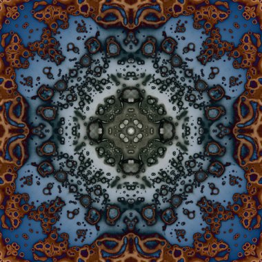 Kusursuz soyut kare deseni. Modern sanatta alkol mürekkebi. Mandala