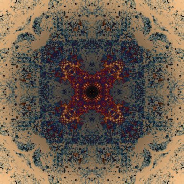 Kusursuz soyut kare deseni. Modern sanatta alkol mürekkebi. Mandala