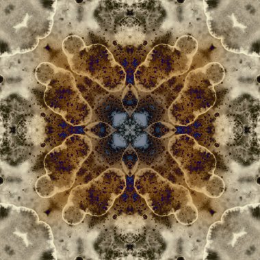 Kusursuz soyut kare deseni. Modern sanatta alkol mürekkebi. Mandala