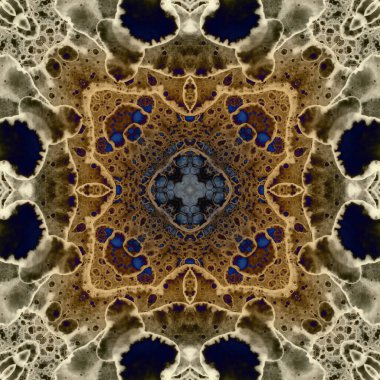 Kusursuz soyut kare deseni. Modern sanatta alkol mürekkebi. Mandala