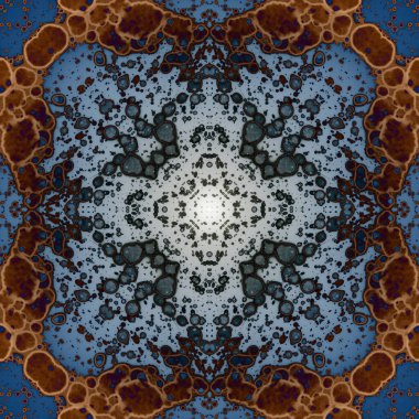 Kusursuz soyut kare deseni. Modern sanatta alkol mürekkebi. Mandala