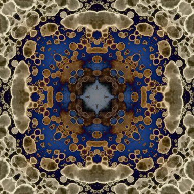 Kusursuz soyut kare deseni. Modern sanatta alkol mürekkebi. Mandala