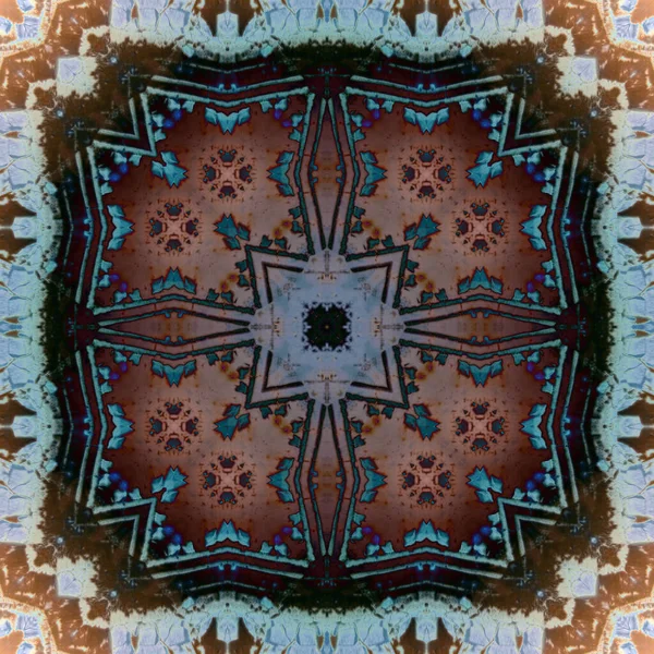 Padrão Quadrado Abstrato Sem Costura Tinta Alcoólica Arte Moderna Mandala — Fotografia de Stock