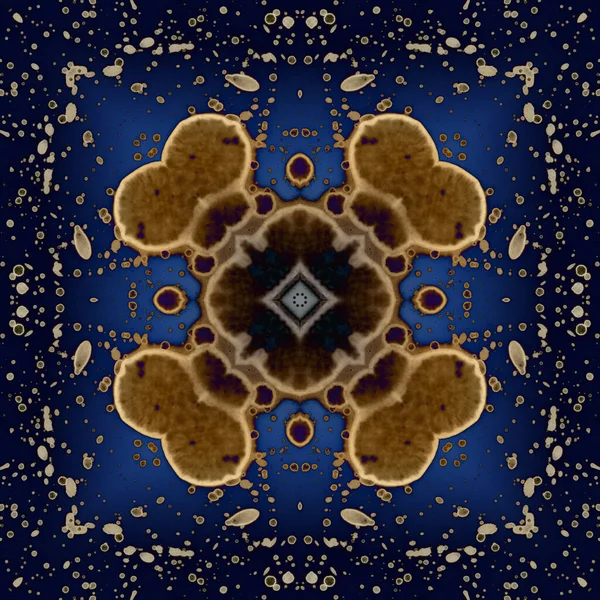 이음새가 추상적인 정연한 예술에 Mandala는 — 스톡 사진
