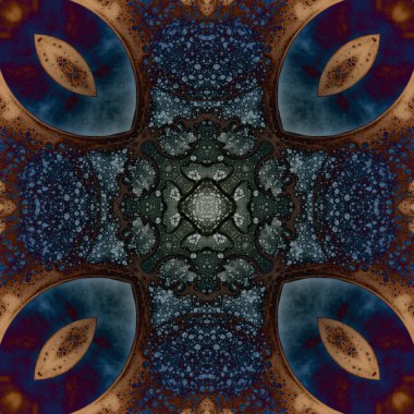 Kusursuz soyut kare deseni. Modern sanatta alkol mürekkebi. Mandala