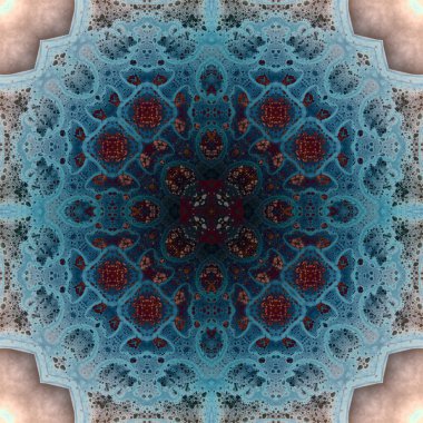 Kusursuz soyut kare deseni. Modern sanatta alkol mürekkebi. Mandala