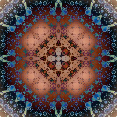 Kusursuz soyut kare deseni. Modern sanatta alkol mürekkebi. Mandala