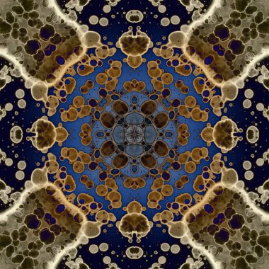 Kusursuz soyut kare deseni. Modern sanatta alkol mürekkebi. Mandala