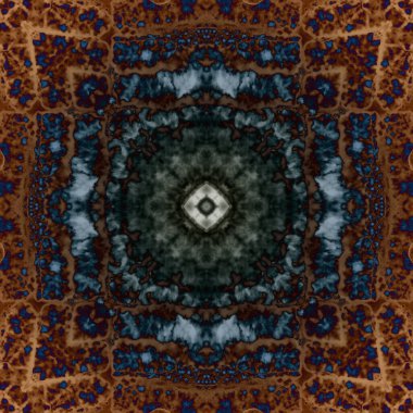 Kusursuz soyut kare deseni. Modern sanatta alkol mürekkebi. Mandala