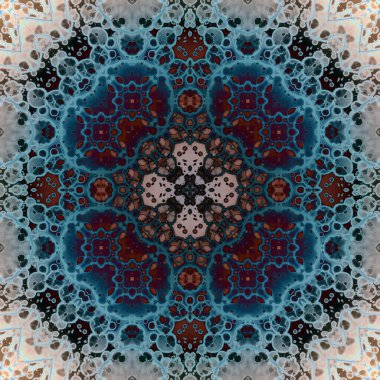 Kusursuz soyut kare deseni. Modern sanatta alkol mürekkebi. Mandala