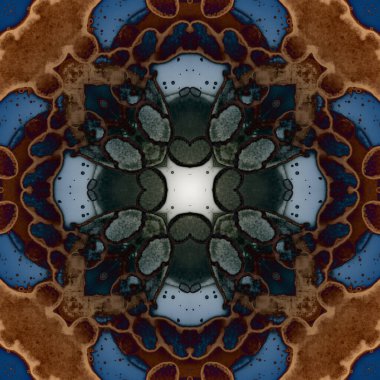 Kusursuz soyut kare deseni. Modern sanatta alkol mürekkebi. Mandala