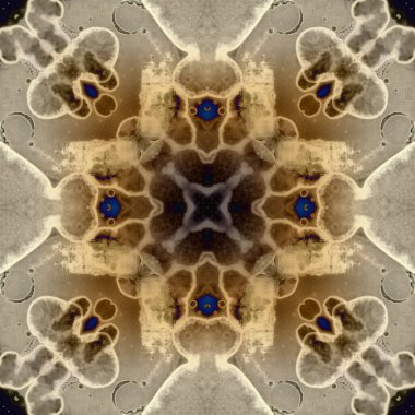 Kusursuz soyut kare deseni. Modern sanatta alkol mürekkebi. Mandala