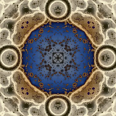 Kusursuz soyut kare deseni. Modern sanatta alkol mürekkebi. Mandala