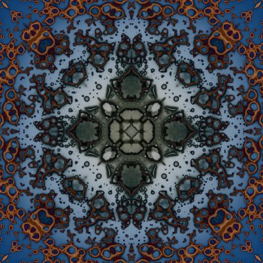 Kusursuz soyut kare deseni. Modern sanatta alkol mürekkebi. Mandala