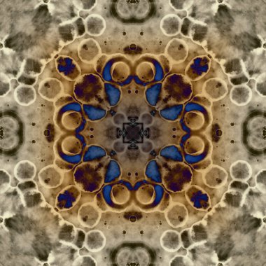 Kusursuz soyut kare deseni. Modern sanatta alkol mürekkebi. Mandala