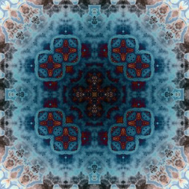 Kusursuz soyut kare deseni. Modern sanatta alkol mürekkebi. Mandala