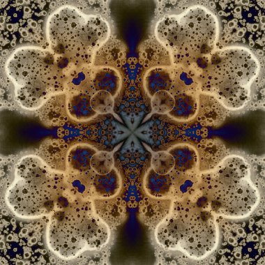 Kusursuz soyut kare deseni. Modern sanatta alkol mürekkebi. Mandala