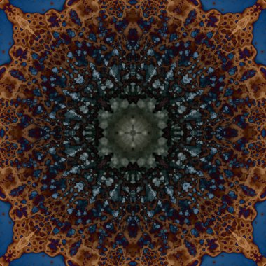 Kusursuz soyut kare deseni. Modern sanatta alkol mürekkebi. Mandala