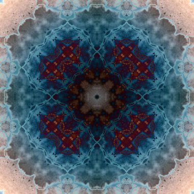 Kusursuz soyut kare deseni. Modern sanatta alkol mürekkebi. Mandala