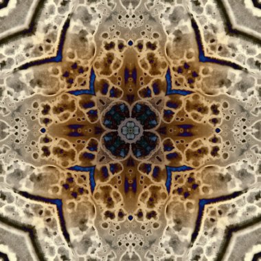 Kusursuz soyut kare deseni. Modern sanatta alkol mürekkebi. Mandala