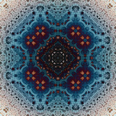 Kusursuz soyut kare deseni. Modern sanatta alkol mürekkebi. Mandala