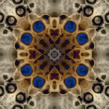 Kusursuz soyut kare deseni. Modern sanatta alkol mürekkebi. Mandala