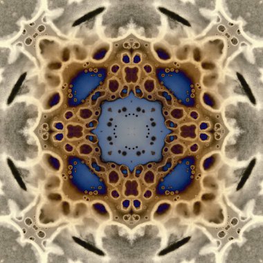 Kusursuz soyut kare deseni. Modern sanatta alkol mürekkebi. Mandala