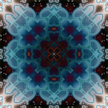 Kusursuz soyut kare deseni. Modern sanatta alkol mürekkebi. Mandala