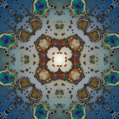 Kusursuz soyut kare deseni. Modern sanatta alkol mürekkebi. Mandala