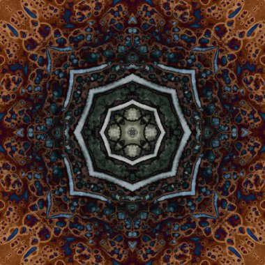 Kusursuz soyut kare deseni. Modern sanatta alkol mürekkebi. Mandala