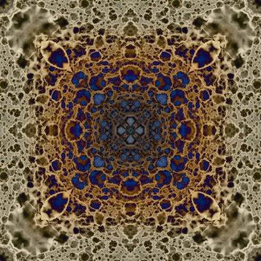 Kusursuz soyut kare deseni. Modern sanatta alkol mürekkebi. Mandala