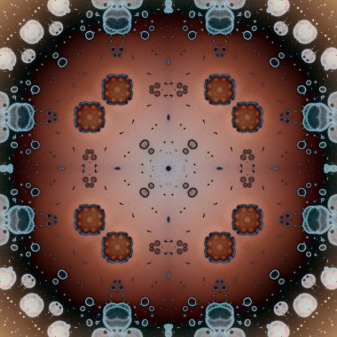 Kusursuz soyut kare deseni. Modern sanatta alkol mürekkebi. Mandala