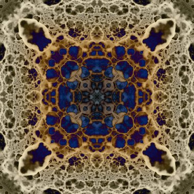 Kusursuz soyut kare deseni. Modern sanatta alkol mürekkebi. Mandala