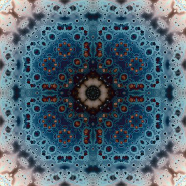 Kusursuz soyut kare deseni. Modern sanatta alkol mürekkebi. Mandala