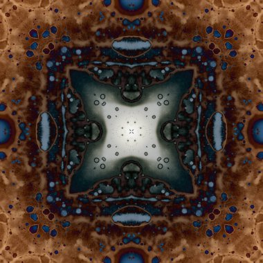 Kusursuz soyut kare deseni. Modern sanatta alkol mürekkebi. Mandala