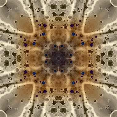 Kusursuz soyut kare deseni. Modern sanatta alkol mürekkebi. Mandala