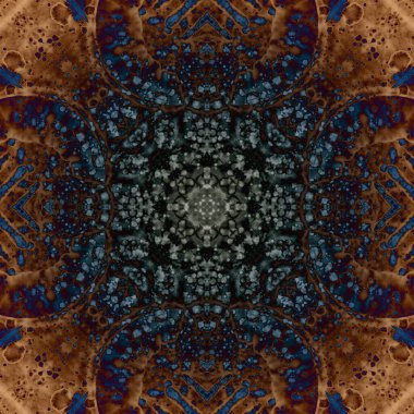 Kusursuz soyut kare deseni. Modern sanatta alkol mürekkebi. Mandala