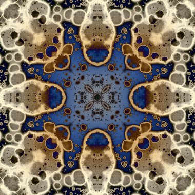 Kusursuz soyut kare deseni. Modern sanatta alkol mürekkebi. Mandala