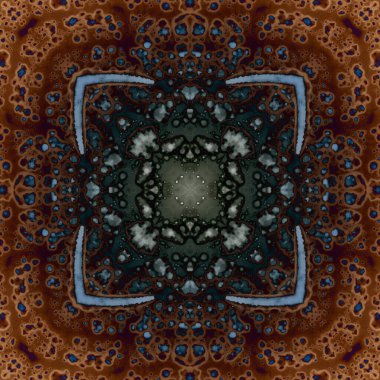 Kusursuz soyut kare deseni. Modern sanatta alkol mürekkebi. Mandala